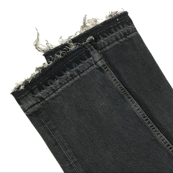 Levis 505 Distress Fray Crop Jeans Size 29 Women - Picture 5 of 7